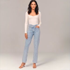 Abercrombie & Fitch Light Blue Straight Leg Jeans